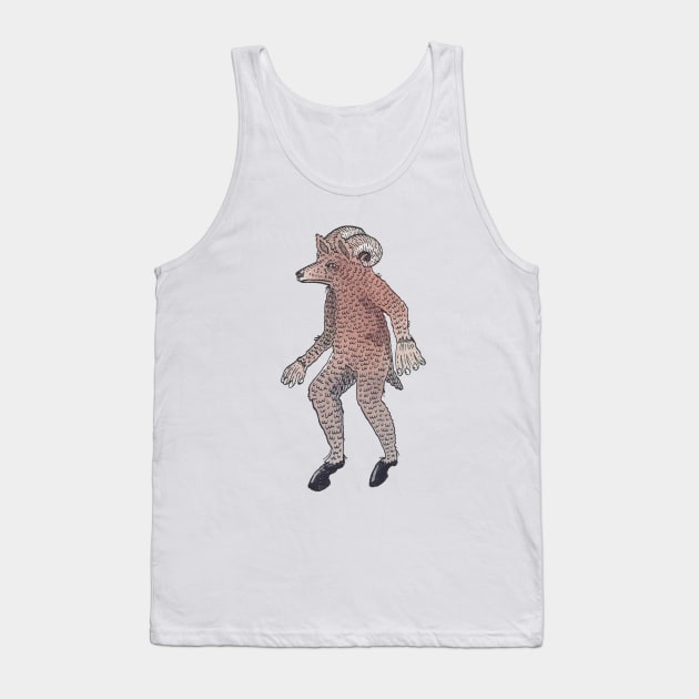 Sheepsquatch Cryptid Monster Tank Top by Ballyraven